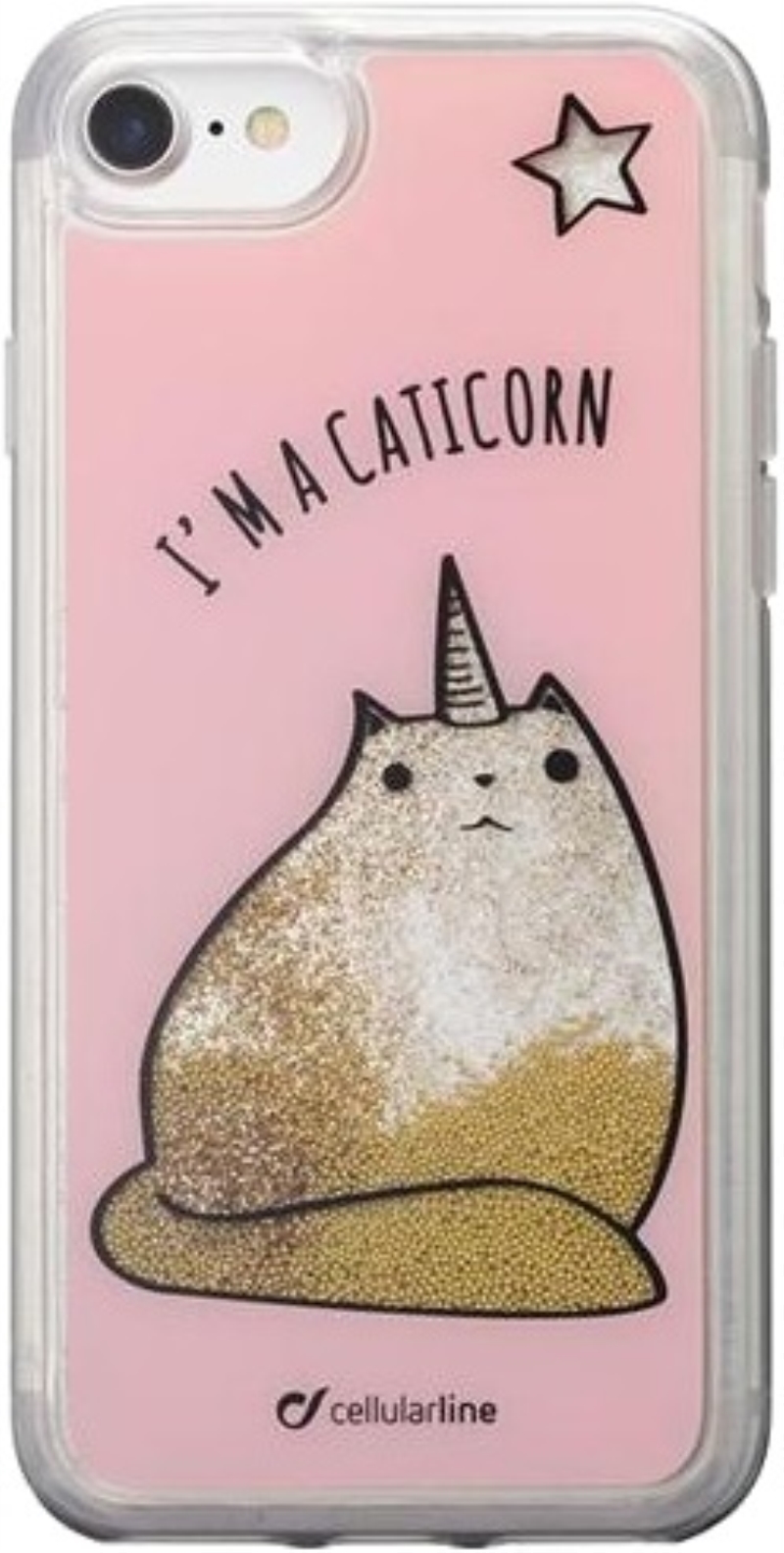 CELLULARLINE Custodia cover per iPhone X Cellular Line Stardust Cat